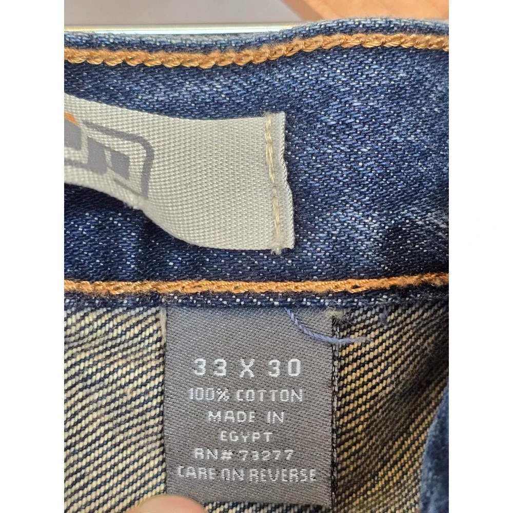 Vintage Urban Pipeline Baggy Jeans Mens 33x30 Dark Blue Grunge Y2K Urban Skate